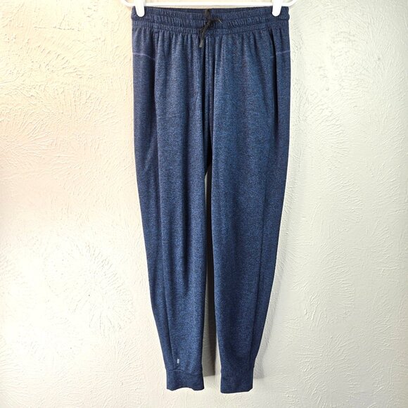 NoBull Jogger Pants Small Navy Blue Stretchy Athletic Workout Pull On Drawstring - Picture 1 of 9